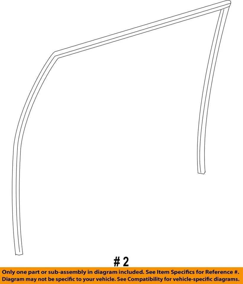Toyota OEM 07-14 FJ Cruiser puerta delantera herrajes de vidrio canal de funcionamiento 6814135102 Foto 2 de 2