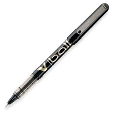 35112 Pilot VBall Stick Rolling Ball Pen, Black Ink, Fine 0.7mm, Pack of 1