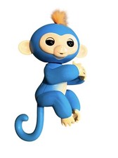 Fingerlings Interactive Baby Monkey Boris Finger Toy Blue ORANGE Hair WowWee
