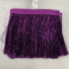 TINSEL FRINGE 7 INCH SOLD BY 1 YARD PURPLE