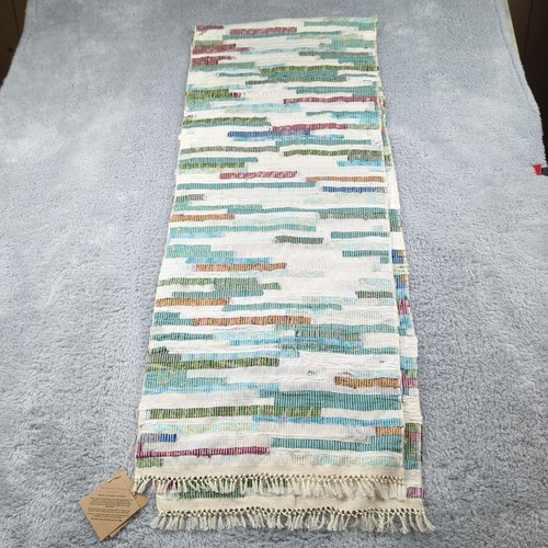 Sciarpa House of Wandering collezione seta rinascita multicolore telaio a mano arte da indossare - Foto 3 di 13