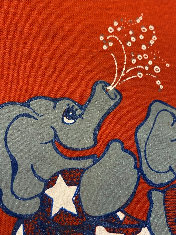 Camisa De Colección Años 80 90 Partido Republicano Política Ala Derecha Reagan Bush Elefante Roja Foto 4 de 4