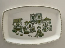 Figgjo Flint Norway Turi Design Green Market Serving Platter VINTAGE 39.5CmW