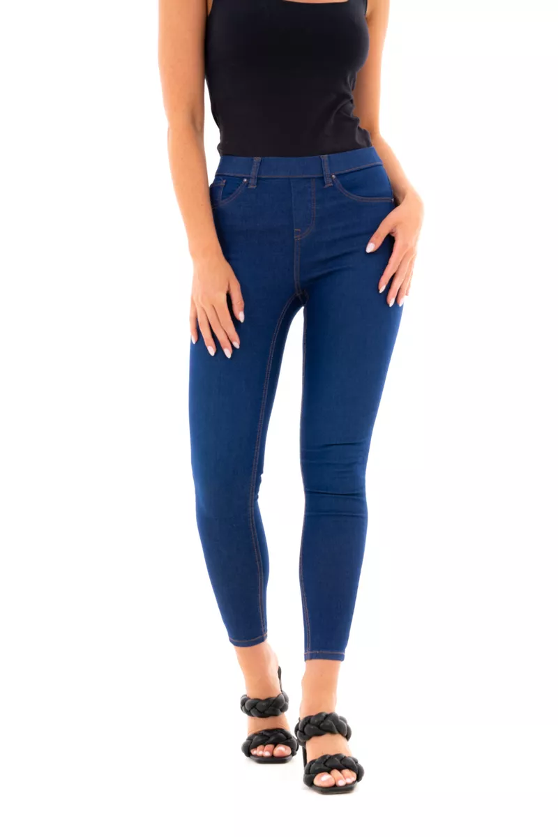 Ladies Ex High Street Mid Waist Jeans Skinny Denim Jeggings Lift