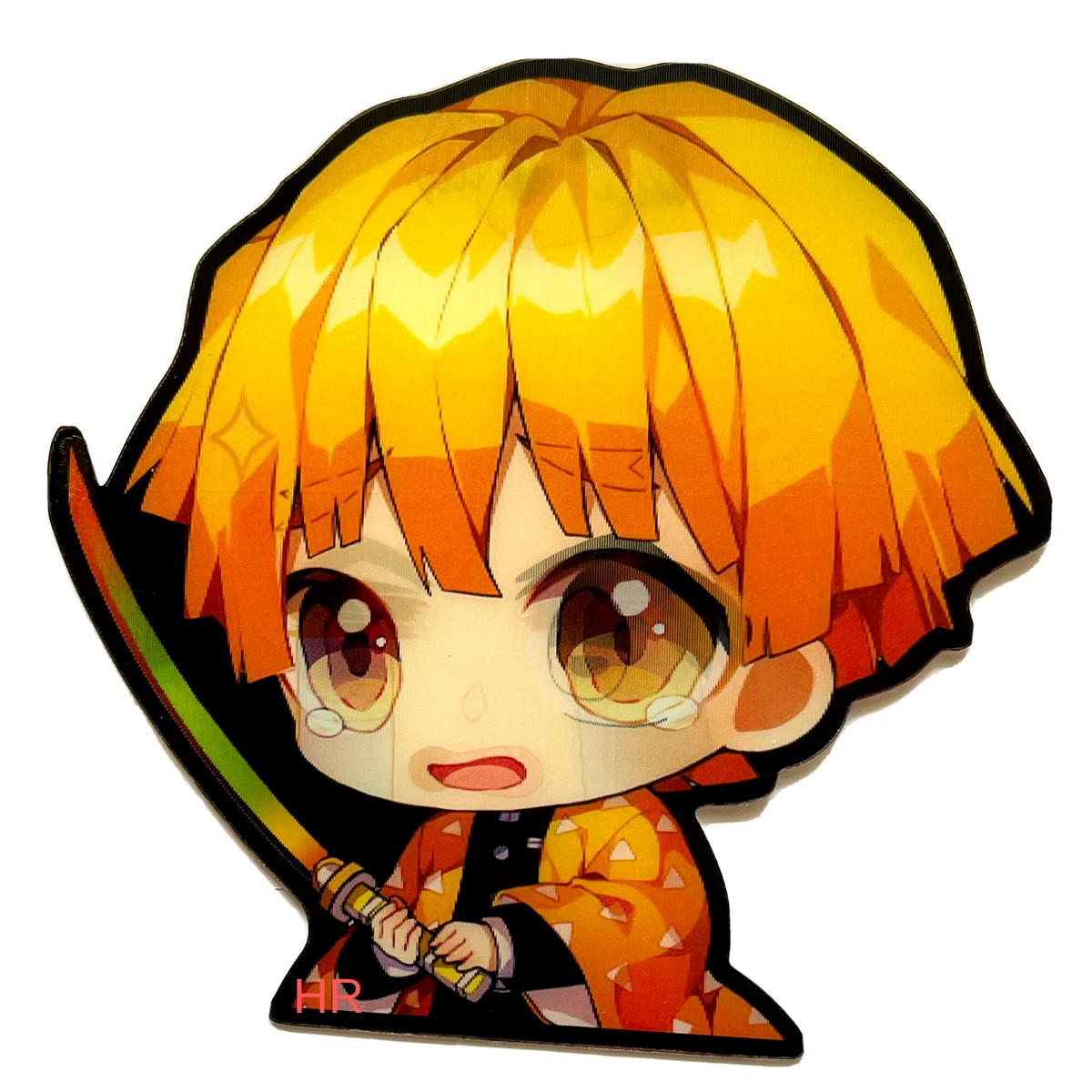 Demon Slayer Tanjiro Kamado Anime Sticker 3D Motion for car/laptop Cute  PEEKER