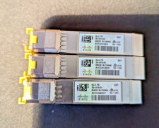 Lot of 3 Genuine Cisco GLC-TE 1000BASE-T SFP COPPER RJ-45 100M TRANSCEIVER