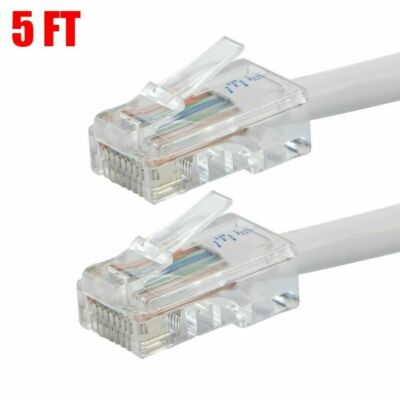 SR Components 5' CAT5E MOLDED PATCH CORD WHITE