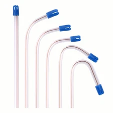 200 (2 Bags) CLEAR/BLUE Disposable Dental Saliva Ejector Evacuation Suction Tips