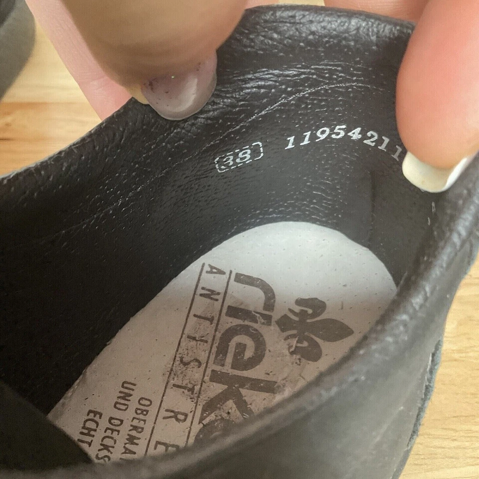 Nuevo sin etiquetas Zapatos Oxford Rieker Antiestrés con Cordones para Mujer Talla 38/US7-7.5 Cuero Negro Foto 2 de 4