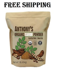 Anthony's Organic Carob Powder, 1 lb, Gluten Free, Non GMO, Cocoa Powder Alterna