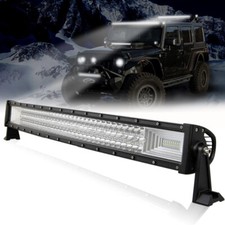 32 Inch Led Light Bar Tri Row Spot Flood Combo Truck Offroad 4wd Atv Suv Light