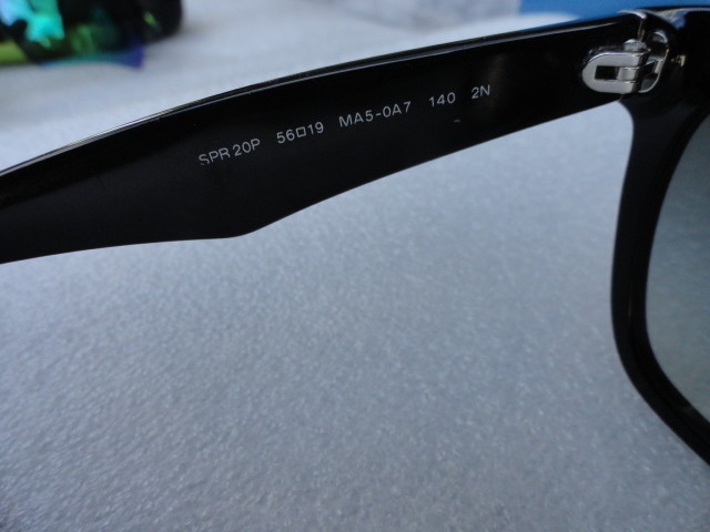 PRADA サングラス　SPR20P-A 1AB-0A7 美品 Frames Only! SPR 09S Prada 1AB-0A7 Sunglasses 54-20-140