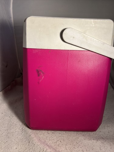 Vintage Coleman 18 Cooler 18 Qt 80’s Retro Fuchsia/White Model 5218 - Picture 6 of 9
