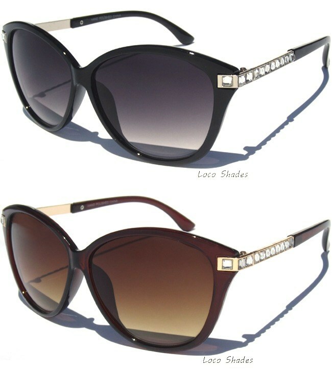 Cat Eye Sunglasses With Rhinestones Retro Vintage Style Sunnies Gradient Lens