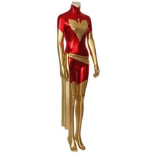 Red Gold X-men Dark Phoenix Jean Grey Jumpsuit Outfits Cosplay Costume Halloween