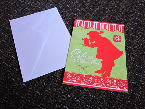 Tarjeta SIN USAR Andrea Tachiera Santa Silhouette Cree en Navidad Buenos Deseos - Imagen 2 de 5