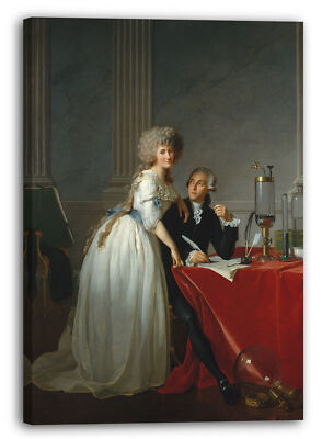 Kunstdruck Jacques Louis David - Antoine Laurent Lavoisier (1743-1794) und sein