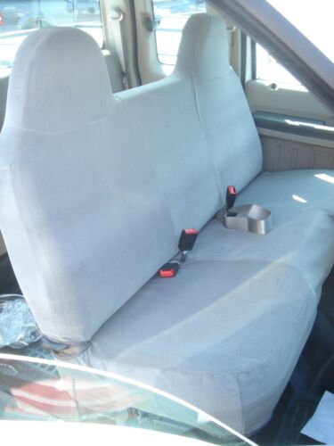 2008 2009 2010 Ford F250 F550 Solid Bench Seat W Molded Headrests In Gray - Seat Covers For Ford F250 Bench