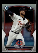 Tanner Hall 2023 Bowman Draft Chrome 1st Refractor Card #BDC-174
