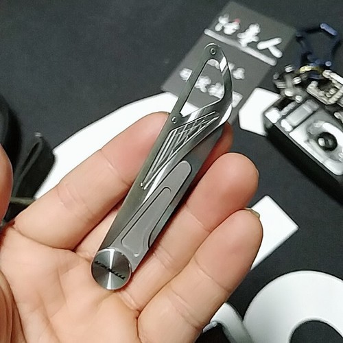 Titanium Knife Scalpel Blade Mini Pocket EDC Tools Survival Folding Keychain - Picture 8 of 16