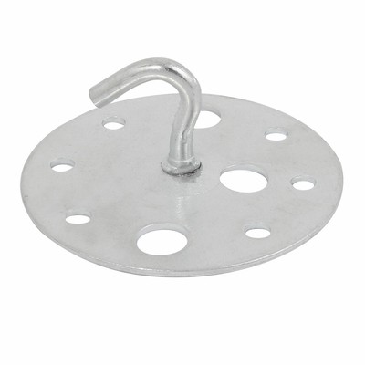 80mm Diameter Round Ceiling Plate Kit Fan Hook Opened Loop Zinc
