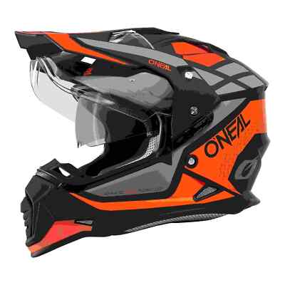 O'Neal Sierra R Enduro MX Motorrad Helm schwarz/grau/orange 2026 Oneal