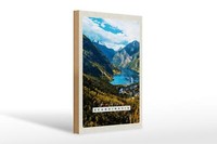 Holzschild Reise 20X30 Cm Skandinawien Natur Meer Schiff Schild Wooden Sign
