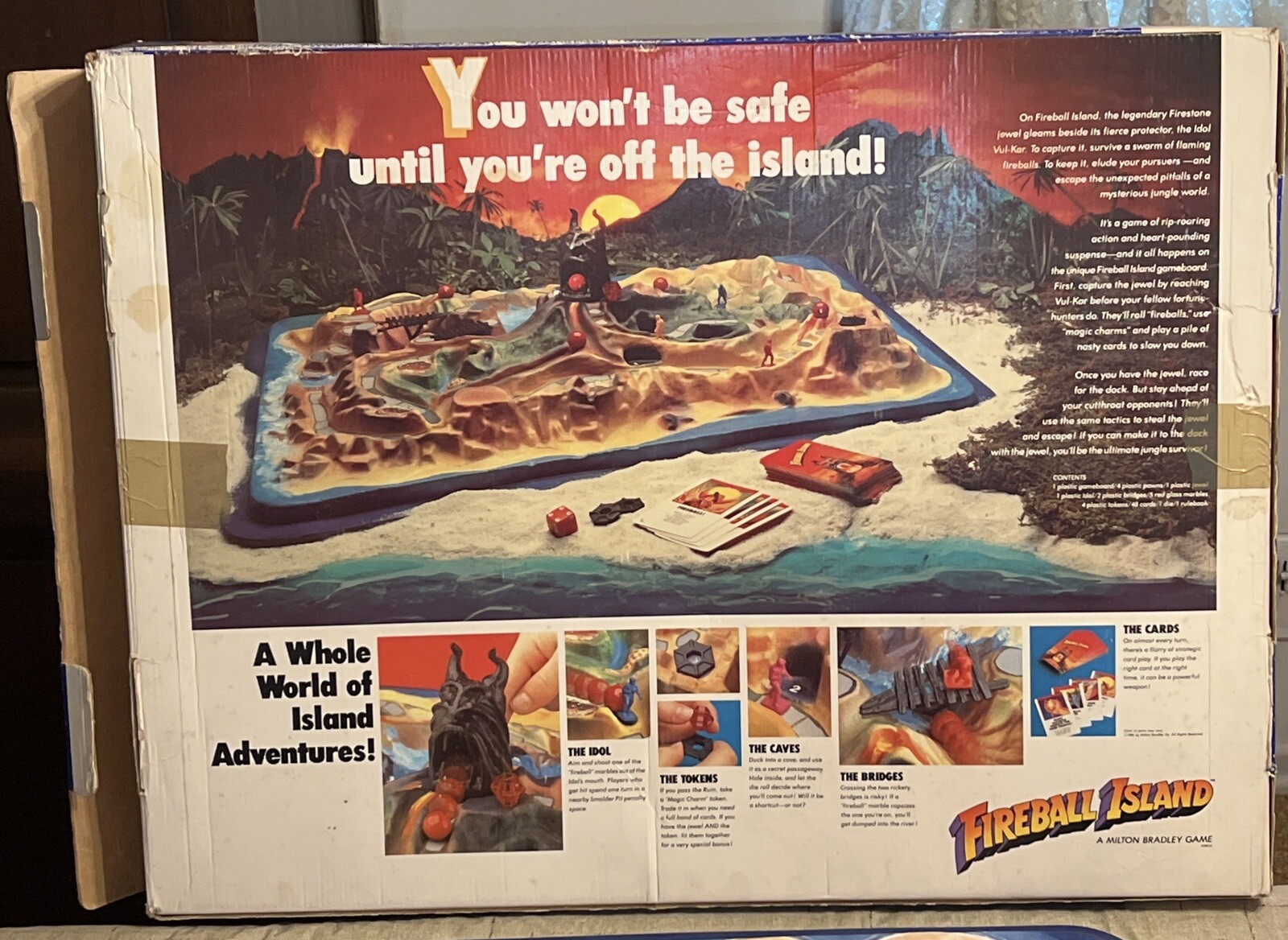 Milton Bradley Fireball Island Adventure Board Game Vintage Fun Game Night