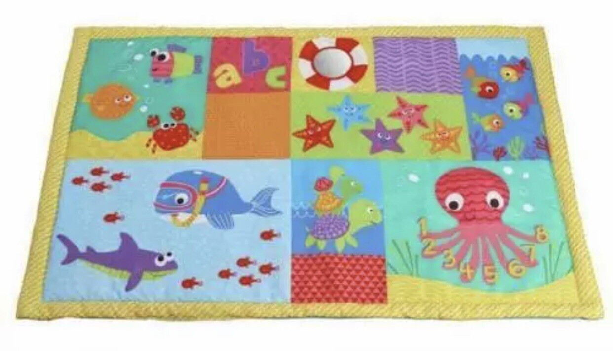 chad valley baby bright ocean large playmat