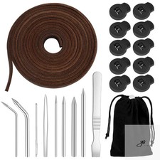 21P Baseball Glove Lace Needles Kit, Softball Glove Repair Lace 8P Needles/ 78in