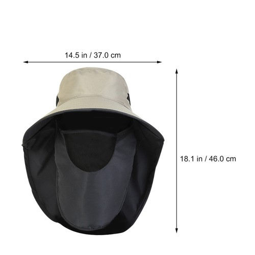 Sun Visor Travel Wide Brim Fisherman Cap Protection Hat with Neck Cover - Picture 4 of 12