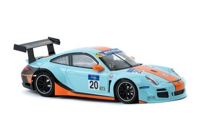 NSR 0617SW Porsche 997 Le Mans 2017 GULF, #20 Shark 25,000 RPM EVO 1:32 Slot Car