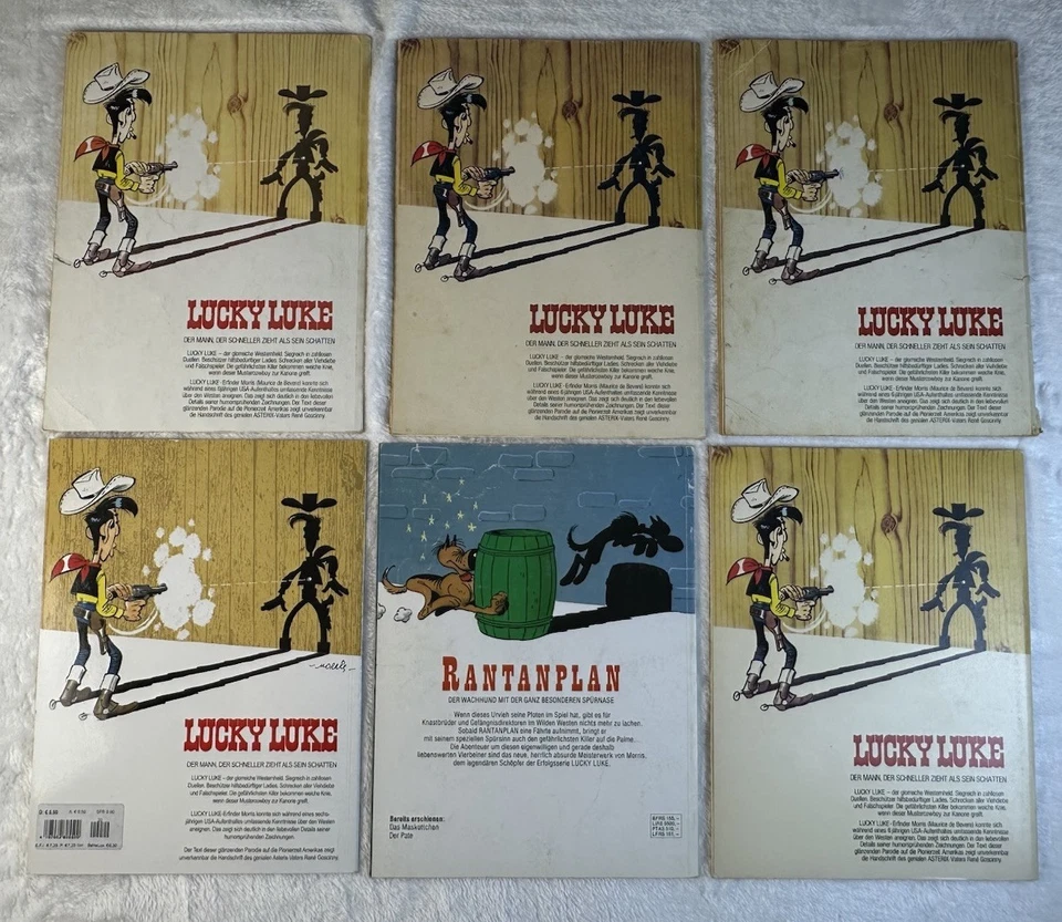 5 Vintage GERMAN Lucky Luke Comics + 1 Rantanplan Comic Western Cowboy America - Image 4 of 4