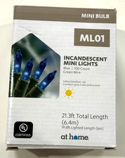 100 ct BLUE Mini Christmas String Lights Incandescent At Home New