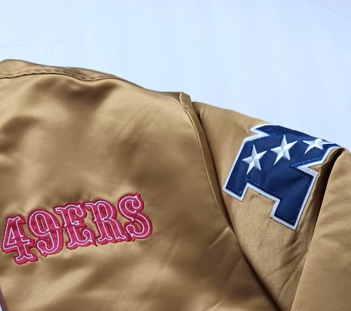 49ers rare XXXL Mitchell Ness San Francisco NFL jacket Faithful To The Bay FTTB - Picture 5 of 8
