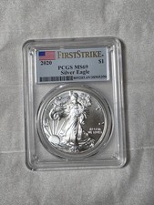 2020 AMERICAN EAGLE SILVER DOLLAR PCGS MS69 FIRST STRIKE
