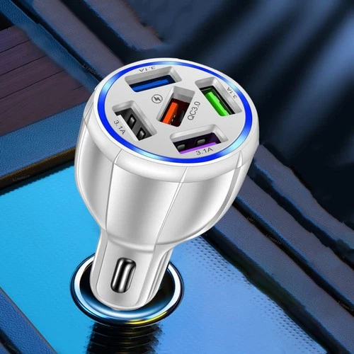 Auto Schnell-Ladegerät USB 3.1 Handy Stecker Zigarettenanzünder 5in1 Ladeadapter - Bild 4 von 4