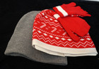 Women's set 3 beanie hats and 2 gloves — photo 3