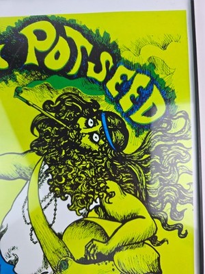 Blacklight Poster Johnny Potseed Marijuana Cannabis Framed 17