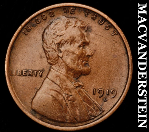 1919-D Lincoln Wheat Cent - Scarce  Extra Fine  Semi-key  Better Date  #i1493