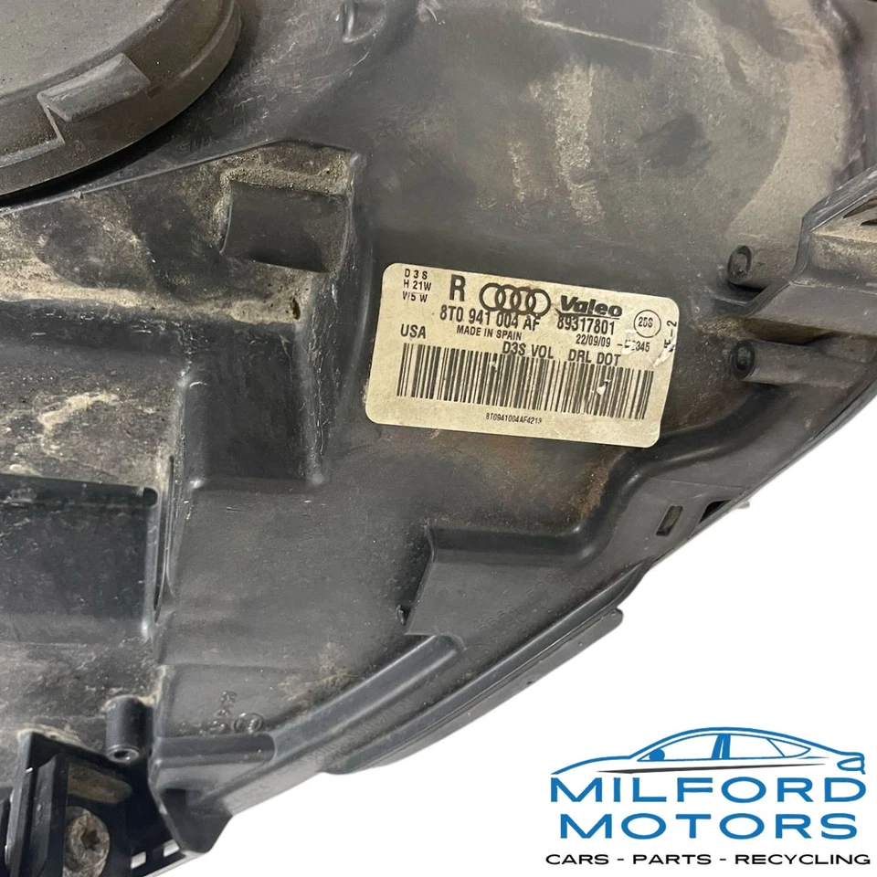 Passenger Side Headlamp Assembly Fits for 2008-2012 Audi S5 quattro 4.2L - Image 2 of 4