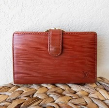 Louis Vuitton Epi Leather Wallet Kisslock Coin Purse Brown Cognac Vintage