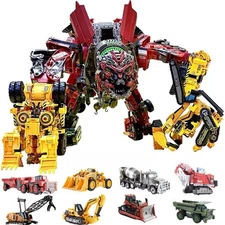 New 8 in 1 Oversize Devastator Action Figures Robot Transformation Toy Kids Set!