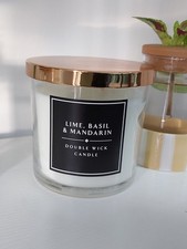 Classic Lime, Basil & Mandarin Double Wick Large Scented Candle 40/50hours Burn