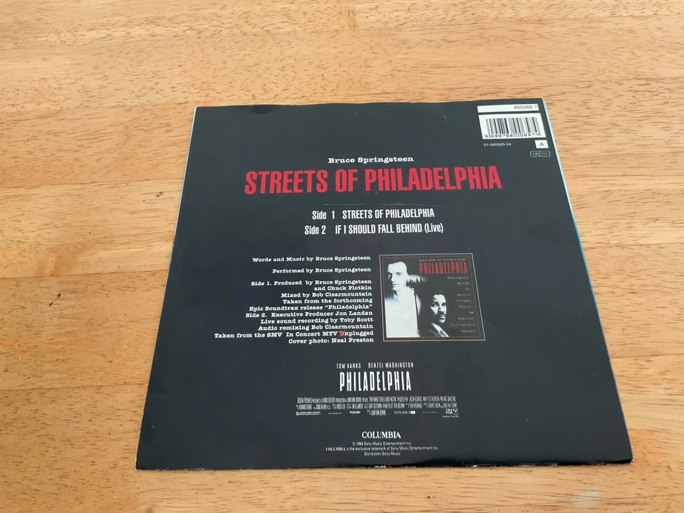Bruce Springsteen - Streets Of Philadelphia 7” VINYL - NEW UNPLAYED  - Image 2 of 4