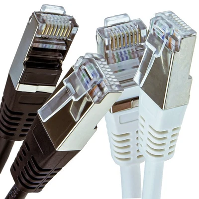 KENABLE Network Cable RJ45 Cat5e Ethernet Shielded METAL Plug 0.5m/1m/2m/3m to 20m lot