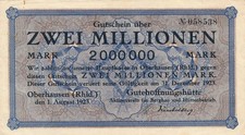 Germany - Oberhausen - 1923 - 2000000 mark - banknote - VF