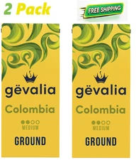 Gevalia Medium Roast Columbia Arabica Ground Coffee, 12 oz. Bag (Pack OF 2)