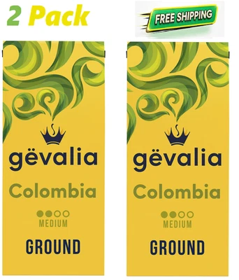 Gevalia Medium Roast Columbia Arabica Ground Coffee, 12 oz. Bag (Pack OF 2)