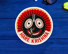 Hare Krishna Vinyl Decal Sticker 3" Vintage Style Souvenir For Fans